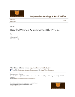 Disabled Women: Sexism without the Pedestal