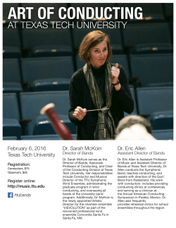 ART OF CONDUCTING - Texas Tech University Departments