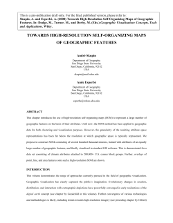 towards high-resolution self-organizing maps of geographic features