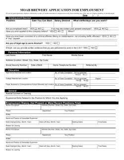 Employment Application .