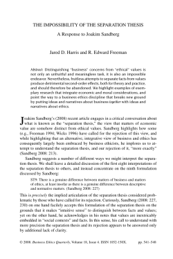 the impossibility of the separation thesis