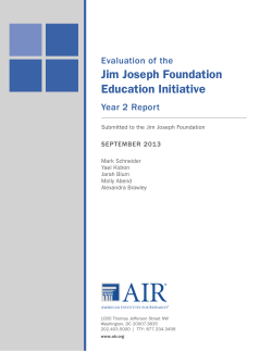 Second Year Evaluation Report