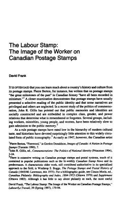 The Labour Stamp: The Image of the Worker on Canadian Postage