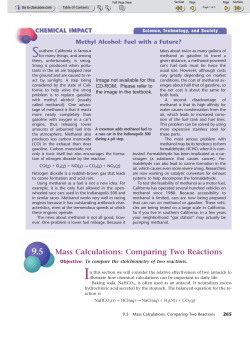 Methyl Alcohol: Fuel with a Future?