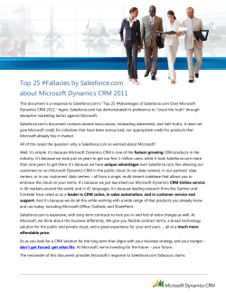 Top 25 #Fallacies by Salesforce.com about Microsoft