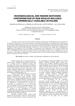 Microbiological contamination and occurrence of marine biotoxins in