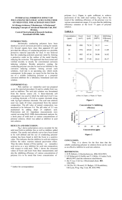 interfacial inhibitive effect of polyaniline metanilic acid co