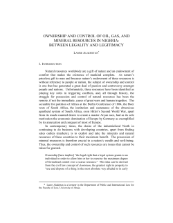 ownership and control of oil, gas, and mineral resources in nigeria