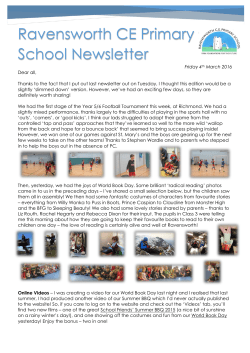 4th March 2016 - Ravensworth CE Primary School