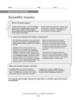 Scientific Inquiry