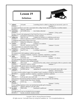 Lesson 19