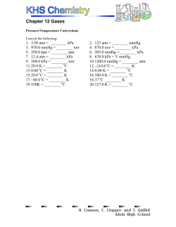 Chapter 12 Gases - Net Start Class