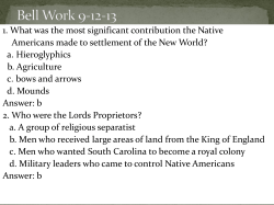 1. What was the most significant contribution the Native Americans