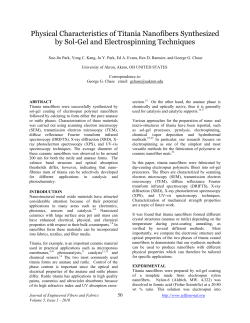 Physical Characteristics of Titania Nanofibers Synthesized by Sol