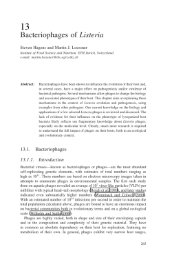 Bacteriophages of Listeria