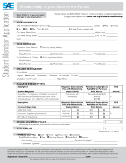 Student Member Application