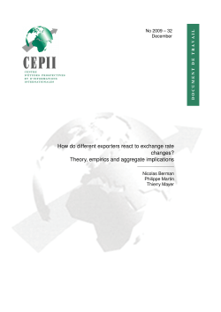 How do different exporters react to exchange rate changes? Theory
