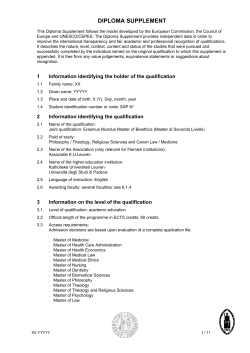 Diploma supplement