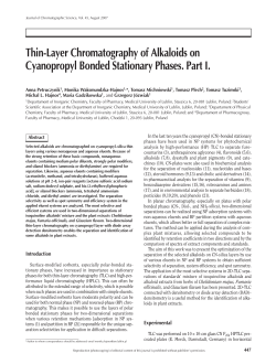Thin-Layer Chromatography of Alkaloids on Cyanopropyl Bonded