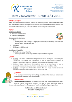 grade 3- 4 term 2 newsletter