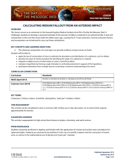 Calculating Iridium Fallout From an Asteroid