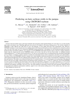 Predicting on-farm soybean yields in the pampas using CROPGRO