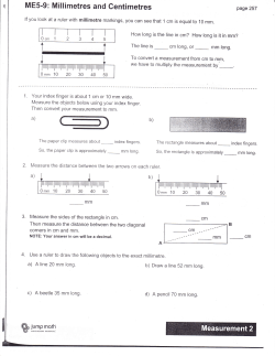 ME5-9: Millimetres and Centimetres