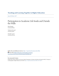 Participation in Academic Life Inside and Outside the Walls