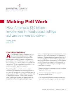 Making Pell Work - National Skills Coalition