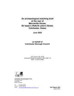 An archaeological watching brief at the rear of Mercantile House, Sir