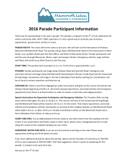 4th of July Parade Participant Instructions