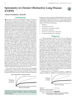 Spirometry in Chronic Obstructive Lung Disease (COPD)