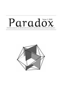 Issue 1, 2008 - School of Mathematics and Statistics