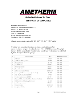 certificate of compliance