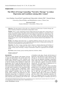 The Effect of Group Counseling "Narrative Therapy"