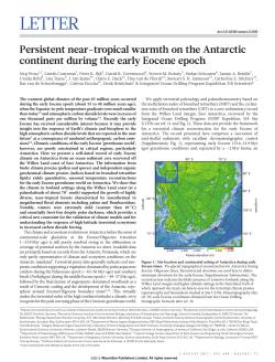 Persistent near-tropical warmth on the Antarctic continent during the