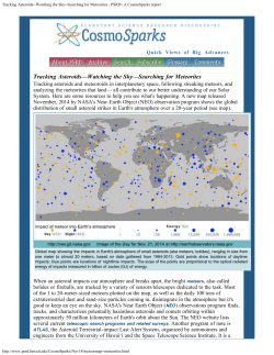 Tracking Asteroids--Watching the Sky-