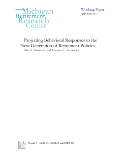 Projecting Behavioral Responses to the Next Generation of