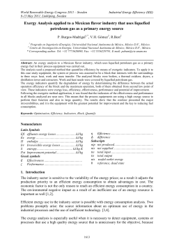 Exergy Analysis applied to a Mexican flavor industry that uses
