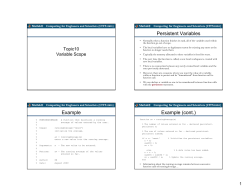 Persistent Variables Example Example (cont.)