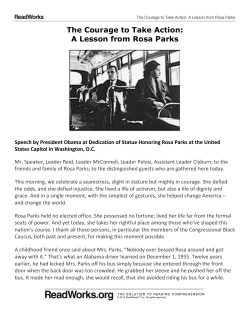 The Courage to Take Action: A Lesson from Rosa Parks