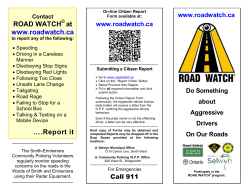 ROAD WATCH at www.roadwatch.ca &hellip;.Report it