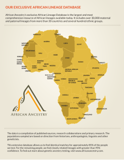 our exclusive african lineage database