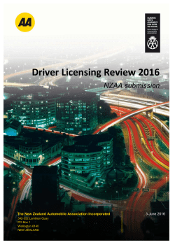 Driver Licesning Review 2016 - New Zealand Automobile Association