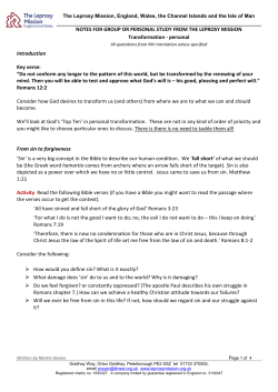Bible Study notes-Transformation-MNA