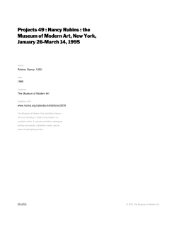 Projects 49 : Nancy Rubins : the Museum of Modern Art