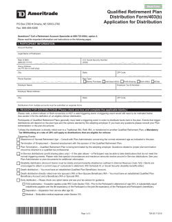 Qualified Retirement Plan Distribution Form/403(b)