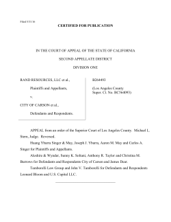 RAND RESOURCES LLC v. CITY OF CARSON | FindLaw