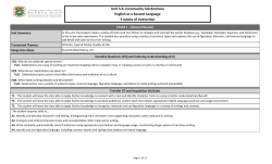 Unit 5.4: Community Celebrations English as a Second