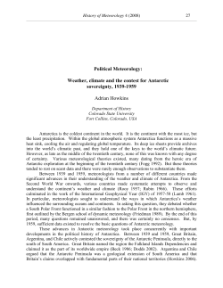 Howkins - International Commission on the History of Meteorology